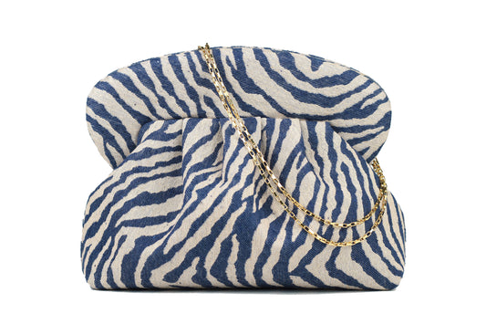 COLLAB GOOD PEOPLE X DOTZ - CLUTCH ZEBRA BLUE - M