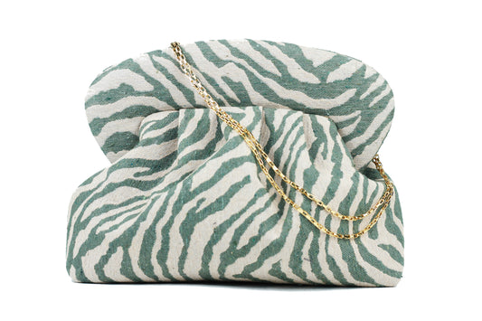 COLLAB  GOOD PEOPLE X DOTZ - CLUTCH ZEBRA GREEN - M
