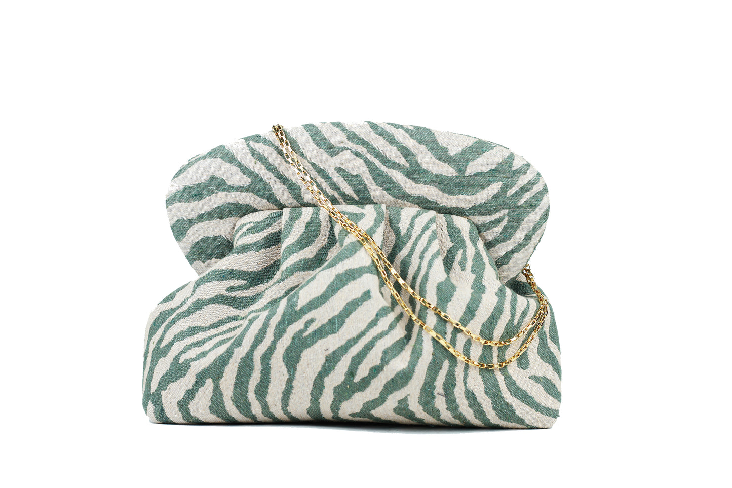 COLLAB GOOD PEOPLE X DOTZ - CLUTCH ZEBRA GREEN - S